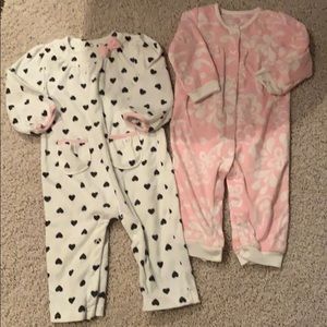 Two 12m fleece Sleepwear